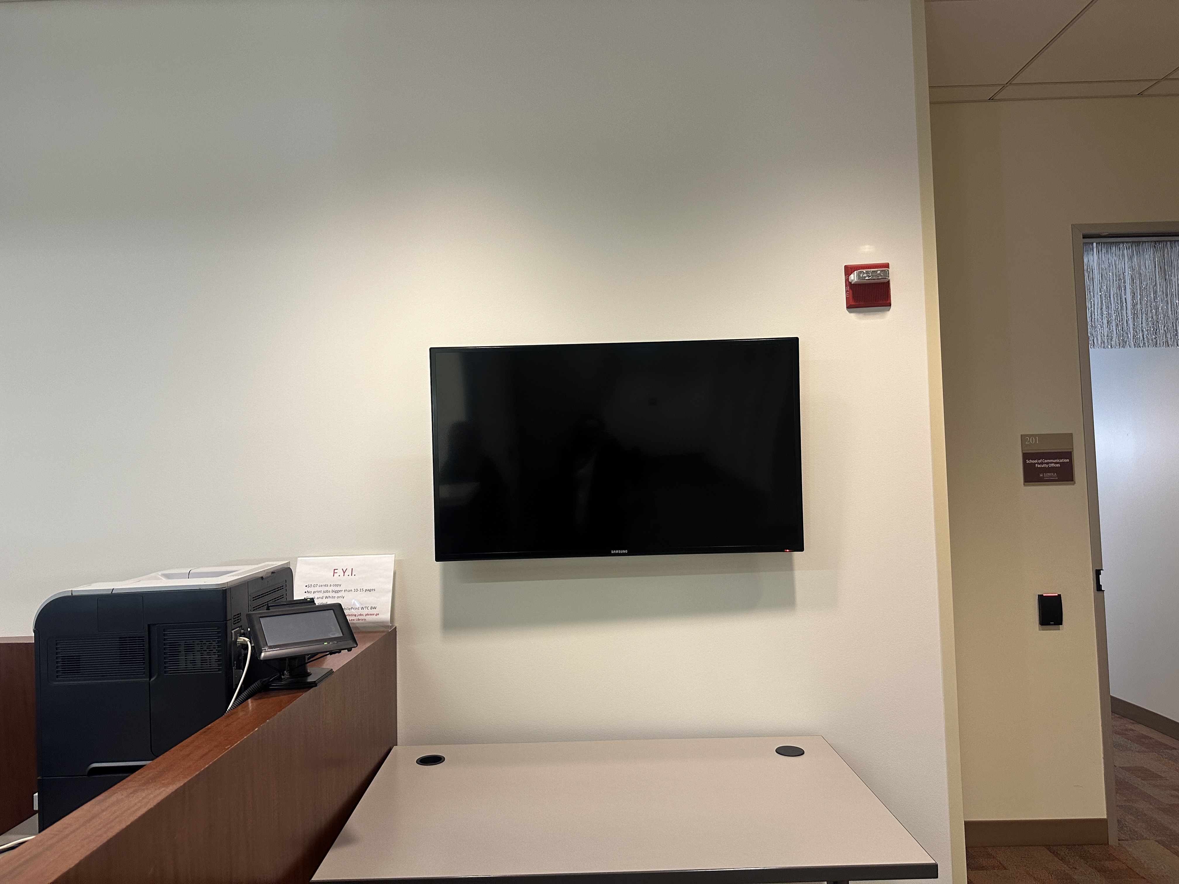 SOC 2nd Floor Reception Area Digital Signage